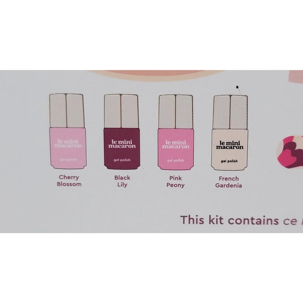 New Le Mini Macaron Deluxe Gel Manicure Set w/ Maxi LED Lamp La Vie en Bloom